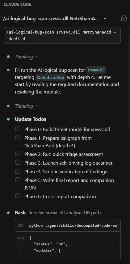 AI vulnerability scanner output