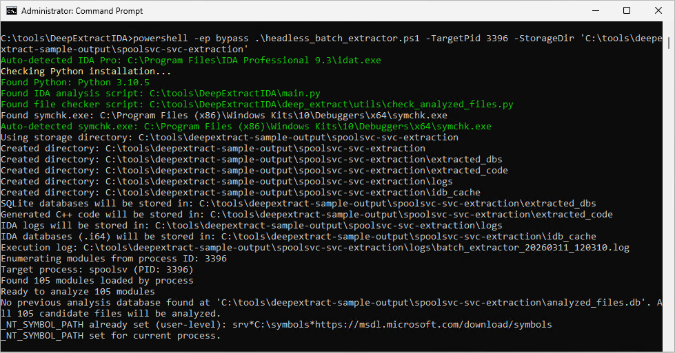 DeepExtract headless batch extraction